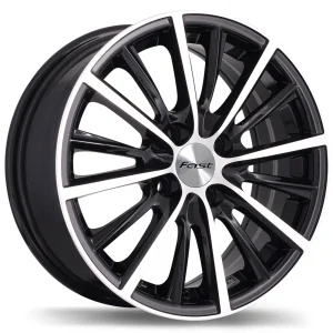 Fast Wheels – A024 – Black – 17″x7″ 40mm – Summer Wheels – A024-1770-49BG+40C671